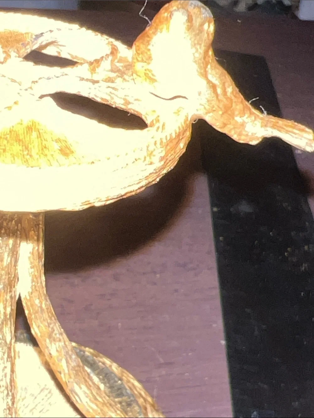 Vintage Hanna Gold Bird Toothbrush Holder